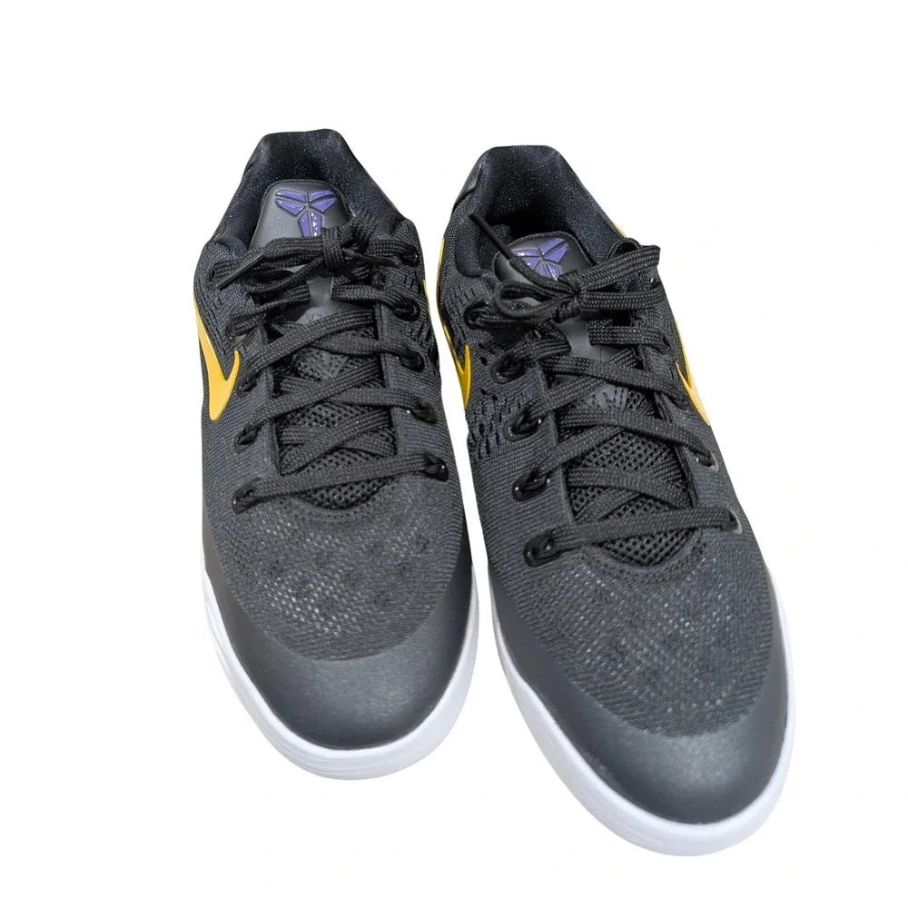 Nike Kobe IX Low EM GS Black University Gold White 6.5Y Women's 8 Sneakers NIB